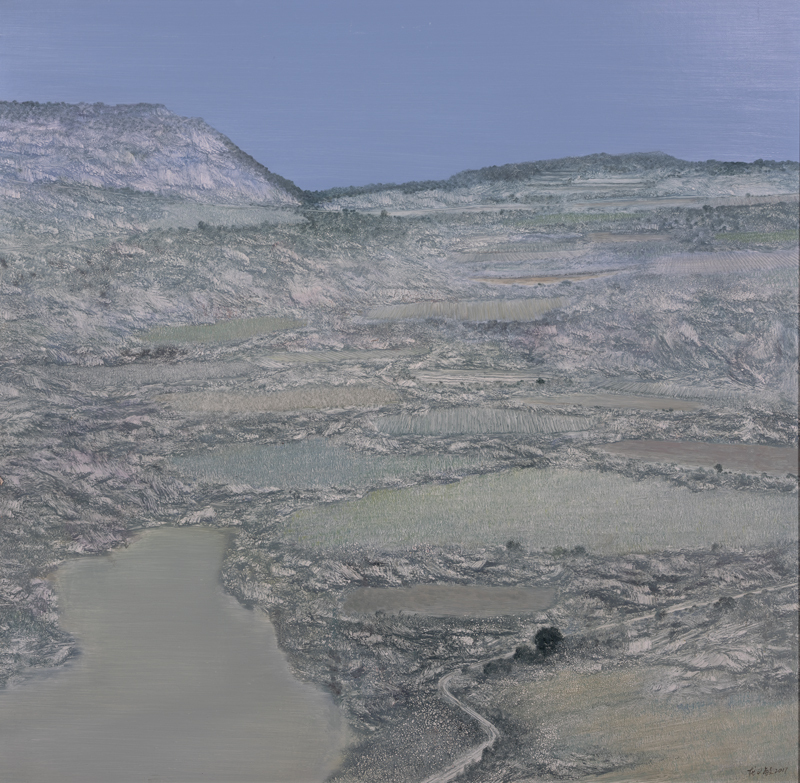 龙义敏  望乡——静静的山塘   110cm×110cm（油画）.jpg
